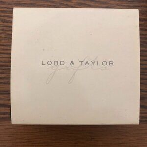 Vintage Lord & Taylor Sterling Salt & Pepper Shakers Glass Line NIB Never Used